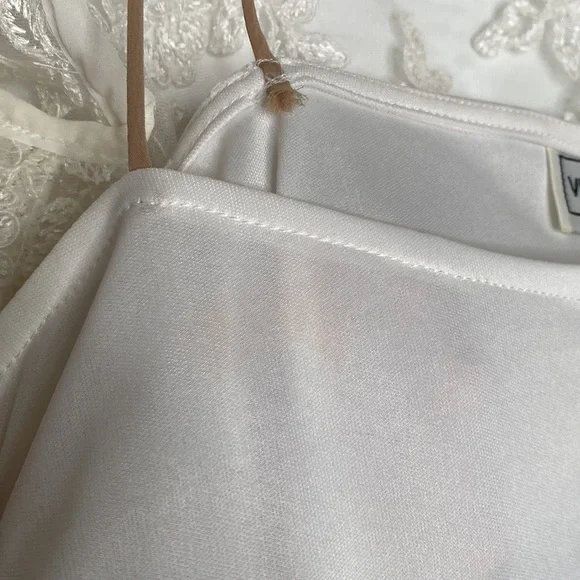 Victor Costa Women's Vintage White Lace Zip-Up Jacket/Tank Top Set size 6 - Picture 11 of 15